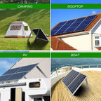 Solar Panel Mounting Brackets, 2 Sets Adjustable Solar Panel Tilt Mount Brackets, 14-27IN Adjust Solar Panel Rack, Support up to 100-450 Watt Mounting Bracket Set, Portable Stand for Roof RV Boat