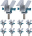 10Pcs Solar Panel Clamps for Unistrut System, Mounting Clamp Bracket, Adjustable Wide PV Photovoltaic Support Mid Mount Clips, Aluminum Secure Hardware Kit with Nut Bolt Fit Standard Roof Solar Panel