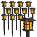 GIGALUMI Solar Outdoor Lights,12 Pack LED Solar Lights Outdoor Waterproof, Solar Walkway Lights Maintain 10 Hours of Lighting for Your Garden, Landscape, Path, Yard, Patio, Driveway