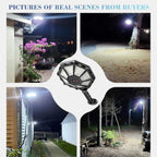 OKPRO Solar Lights Outdoor, 168LED 6500K Flood Light Dusk to Dawn, 8 Sides Solar Outdoor Lights with Motion Sensor, IP66 Waterproof Solar Street Lights Outdoor for Yard, Pools(4 Pack)