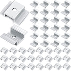 Zhengmy 100 Pack Solar Panel Mid Clamps 1.06 Inch Solar Panel Bracket Aluminium Mounting Accessories Aluminum Solar Mid Clamp for Solar Panel Mounting Solar Panel Mid Clamp