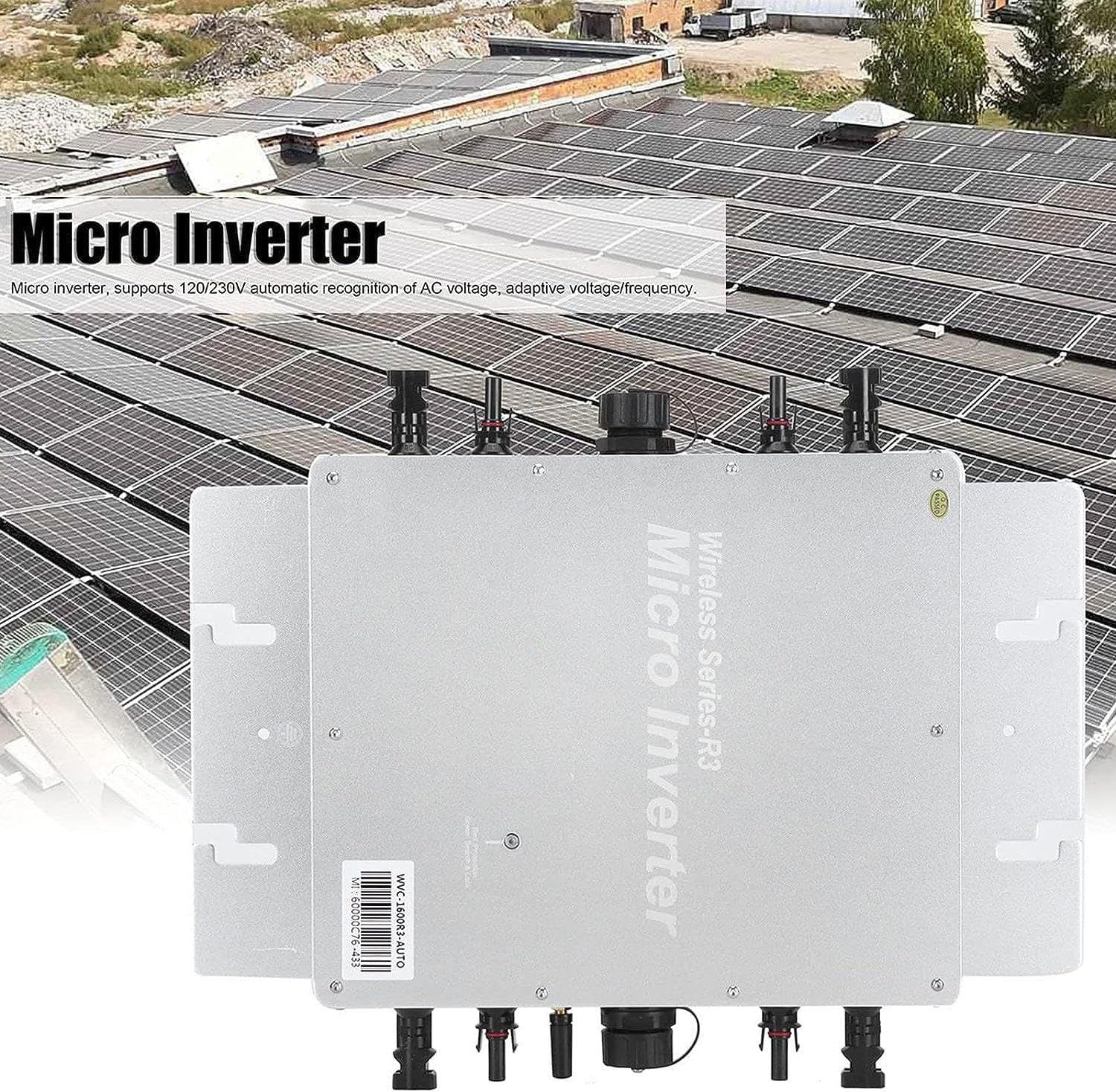 Solar Micro Inverter, Waterproof Wvc-2000W Grid Tie Mppt Pure Sine Wave 120 230V Automatic Identification Power Inverters Solar Grid Tie Micro Inverter