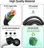 GB/T Portable EV Charger, NEMA 5-15 Plug, Adjustable 8-16A, 110V, LCD Display, 16.4ft Cable, Delayed Charging