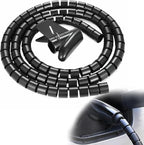 EV Charger Cable Protector, 23FT Electric Car Charger Cable Sleeve,Wear/UV-Proof,EV Charger Cord Protector Flexible/Pet Resistant/Prevents Tread & Door Squeeze