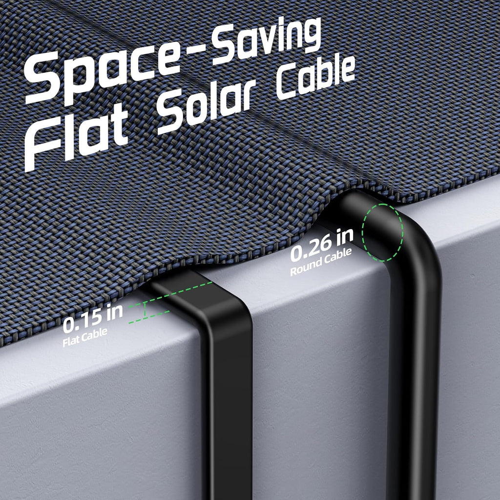 Bateria Power 10FT 12AWG Solar Panel Extension Cable, 12 Gauge 4mm² PV Flat Wire with Female & Male Waterproof Connectors for RV, Photovoltaic Systems