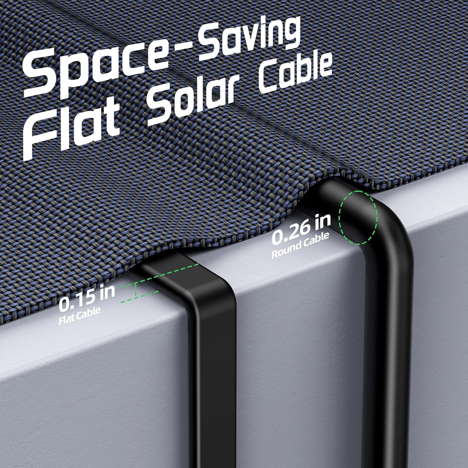 Bateria Power 10FT 12AWG Solar Panel Extension Cable, 12 Gauge 4mm² PV Flat Wire with Female & Male Waterproof Connectors for RV, Photovoltaic Systems