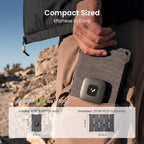 GEYOTO 35W Solar Panel Charger with USB-A and USB-C Ports, 25.4% High Efficiency Folding Portable Solar Charger Compatible with Phones,Power Bank,IP68 Waterproof Solar Charger for Backpacking