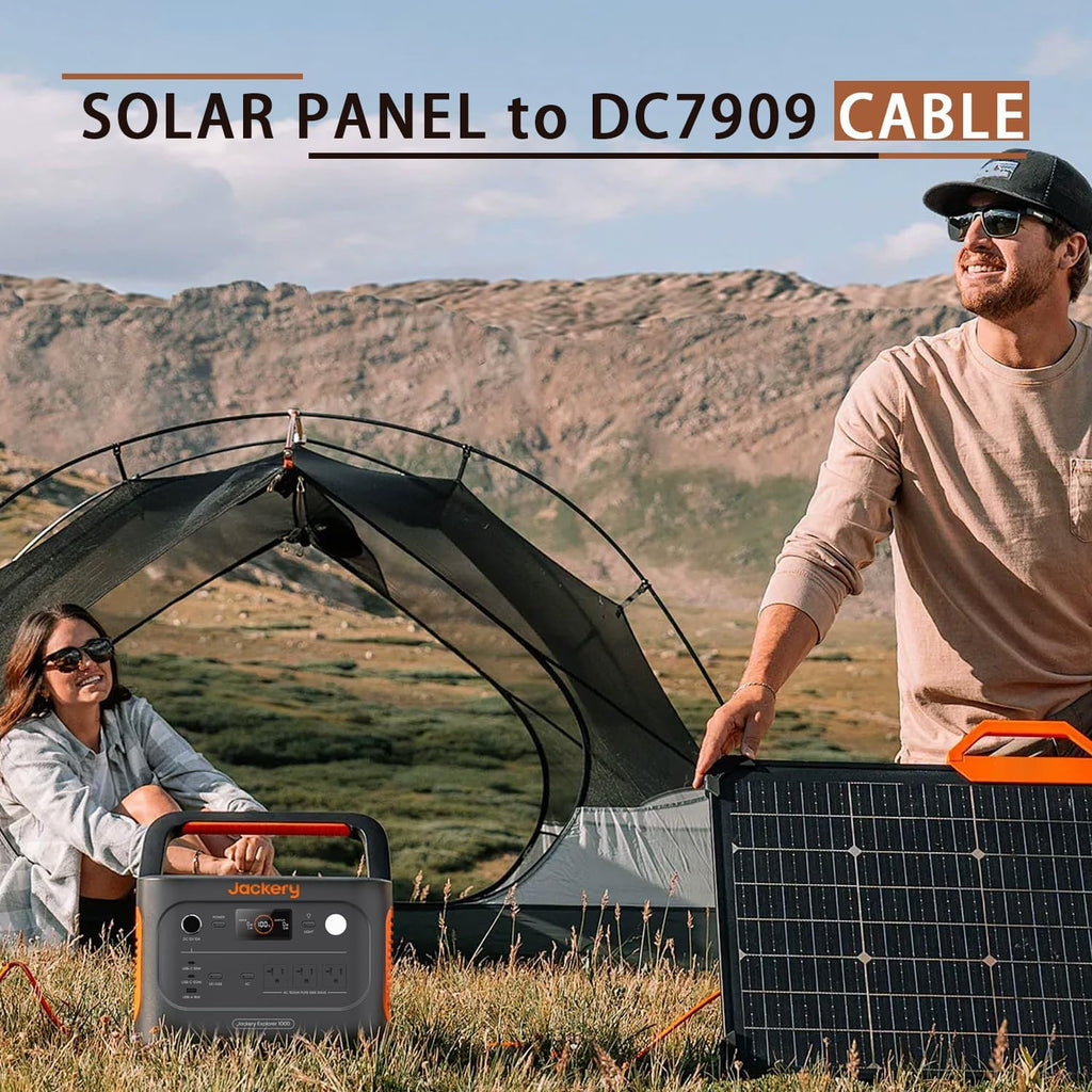 COMeap Solar Panel Adapter for Jackery, 6FT/1.8M Compatible with MC-4 to DC 8mm Extension Cable with DC7909 to DC8020/DC5525 Connector for GZ Yeti Bluetti Solar Generator Power Station 12AWG - Orange