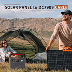 COMeap Solar Panel Adapter for Jackery, 6FT/1.8M Compatible with MC-4 to DC 8mm Extension Cable with DC7909 to DC8020/DC5525 Connector for GZ Yeti Bluetti Solar Generator Power Station 12AWG - Orange