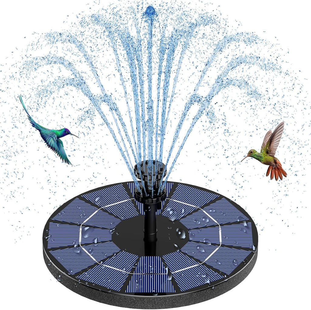 AISITIN 3.5W Solar Fountain Pump for Water Feature Outdoor DIY Solar Bird Bath Fountain with Multiple Nozzles, Solar Powered Water Fountain for Garden, Ponds, Fish Tank and Aquarium