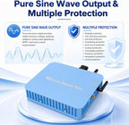 500W Micro Inverter Grid Tie, Solar Grid Tie Inverter with MPPT, IP65 Weatherproof Aluminum Alloy Micro Inverter for Home Power Station and School, Plug-in Solar Micro Inverter