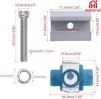 10Pcs Solar Panel Clamps for Unistrut System, Mounting Clamp Bracket, Adjustable Wide PV Photovoltaic Support Mid Mount Clips, Aluminum Secure Hardware Kit with Nut Bolt Fit Standard Roof Solar Panel