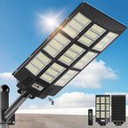 OKPRO 10000W Solar Street Lights Outdoor, IP66 Waterproof Solar Lights Outdoor with Motion Sensor & Remote, Dusk to Dawn Commercial Security Lighting for Parking Lot, Yard, Farm, Driveway