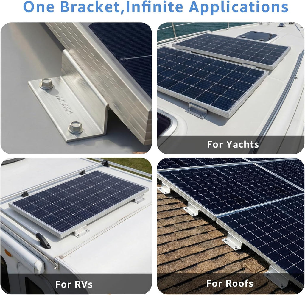 Z Brackets Solar Panel Mounting Kit (16 Pack) - Heavy Duty Corrosion-Resistant Aluminum for RV, Boat, Roof & Off-Grid Installations