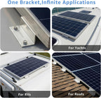 Z Brackets Solar Panel Mounting Kit (16 Pack) - Heavy Duty Corrosion-Resistant Aluminum for RV, Boat, Roof & Off-Grid Installations