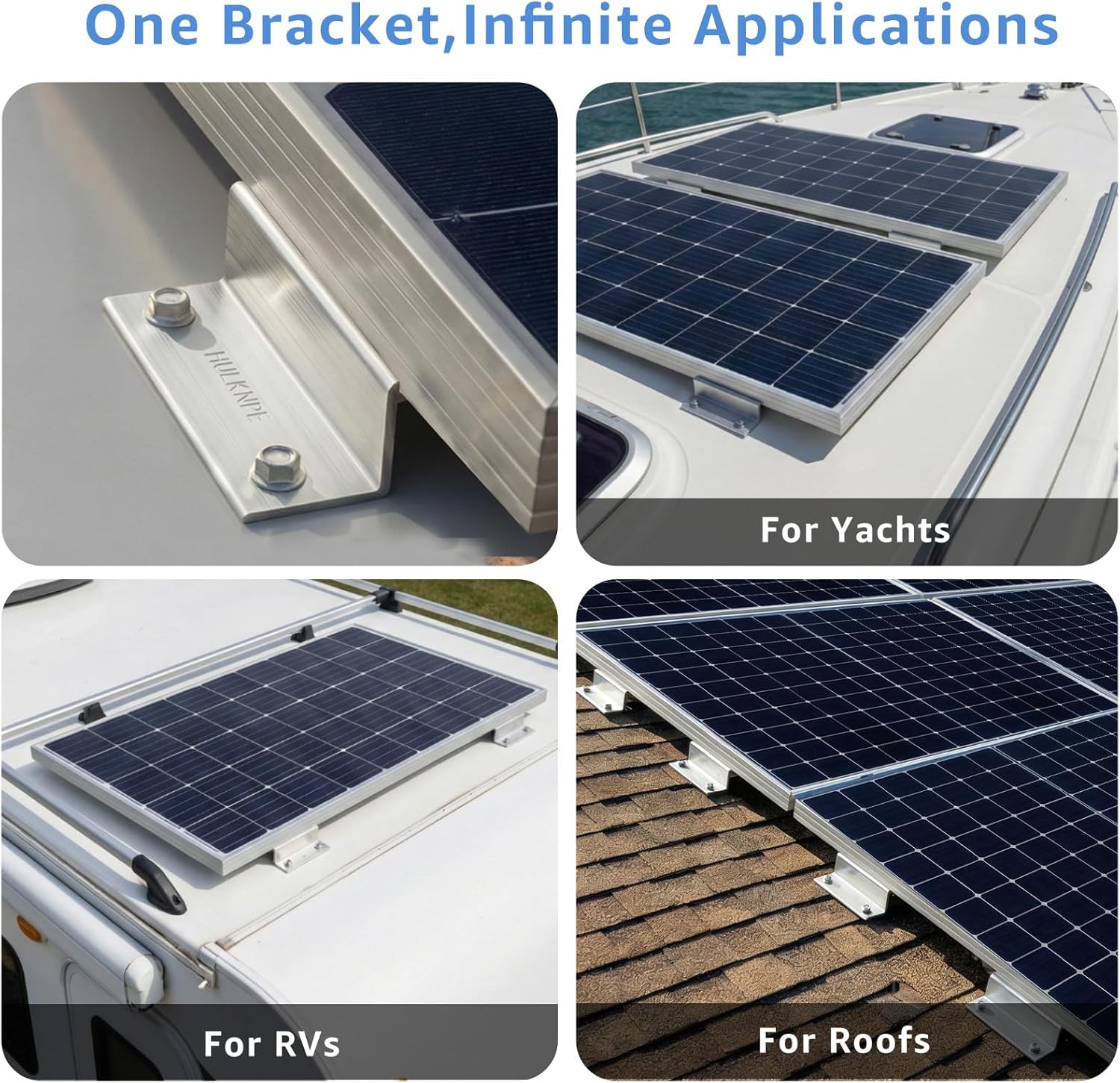 Z Brackets Solar Panel Mounting Kit (16 Pack) - Heavy Duty Corrosion-Resistant Aluminum for RV, Boat, Roof & Off-Grid Installations