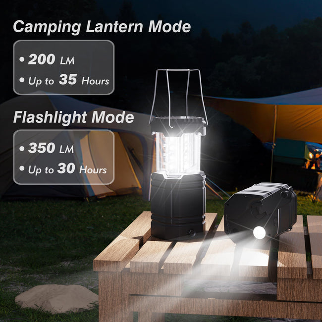 3000mAh Large Capacity Hand Crank Solar Camping Lantern, Portable Ultra Bright LED Torch, 23-26 Hours Running Time, USB Charger, Electronic Lantern for Outdoor Main Image