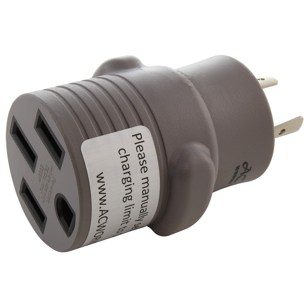 AC WORKS EV Charging Adapter for Tesla Use (TT-30P RV/Trailer 30A Gen2)