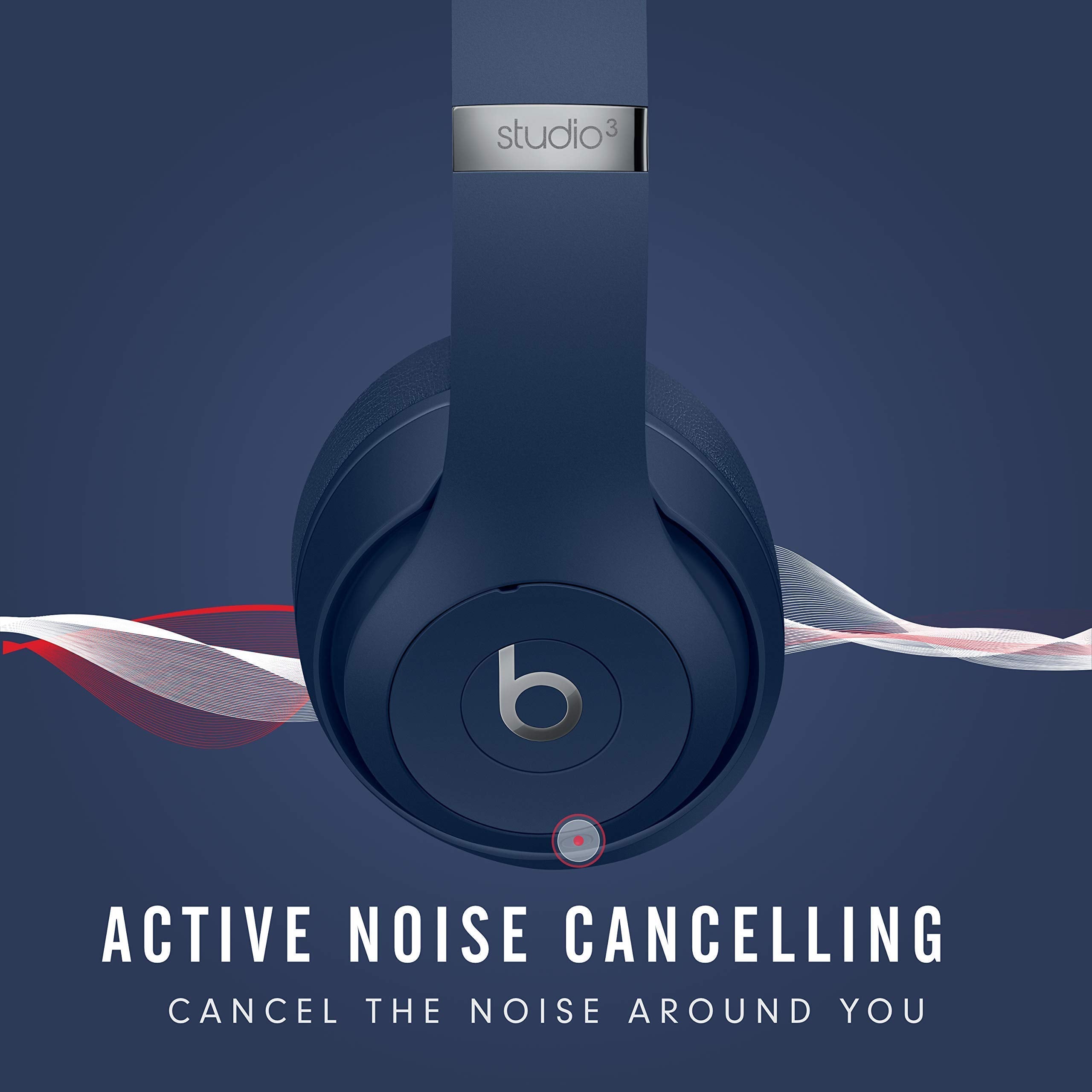 Beats Studio3 Wireless Bluetooth Headphones - Blue/Core (Renewed)