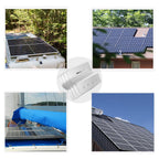 Solar Panel Mounting Brackets,4PCS Aluminum Z Brackets Kit with Hex & Self-Tapping Screws for RV Roof,Boat,Van,Camper-Easy Install,Waterproof