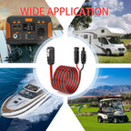 10AWG 2 Pin Power Industrial Circular Connector to Solar Adapter for Furrion, River RV Solar Ports Solar Panel Suitcase(10FT)