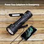 PPLEE Emergency Weather Radio NOAA Certified, Hand Crank Solar Flashlight Radio with Cell Phone Charger, Portable AM FM Battery Powered Radio, Reading Lamp, SOS Alarm for Hurricane Camping Survival