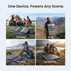 GEYOTO 35W Solar Panel Charger with USB-A and USB-C Ports, 25.4% High Efficiency Folding Portable Solar Charger Compatible with Phones,Power Bank,IP68 Waterproof Solar Charger for Backpacking