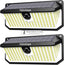 Solar Security Lights Outdoor, 466 LED 4000Lm Ultra Bright, 270° Wide Motion Sensor, IP68 Waterproof, 3 Modes Dusk-to-Dawn Solar Flood Light for Driveway Fence Garden Garage, 2-Pack