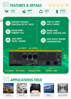 Onduleur hybride haute fréquence 11 kW/48 V avec Wi-Fi 