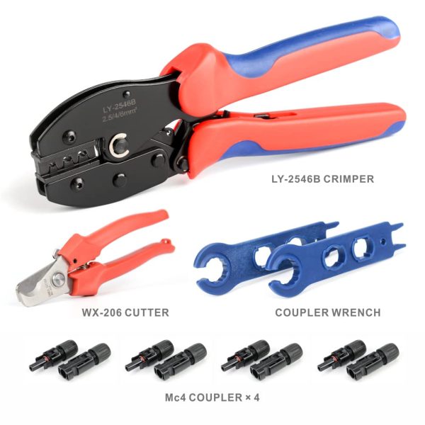 iCrimp Solar PV Panel Crimping Tool Kit, c/w Solar Connector Crimper works for AWG14-10,2.5/4/6mm², Solar Connectors, Wire Cable Cutter, Solar Spanner Wrench, All in One Oxford Bag - Image 2