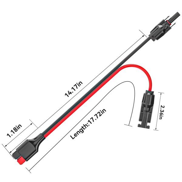 Goupchn 10AWG Solar Panel Cable Kit with 45A Connector Solar Connectors Extension Cable 3.3ft/1m for Portable Solar Generator Power Station, RV - Image 6