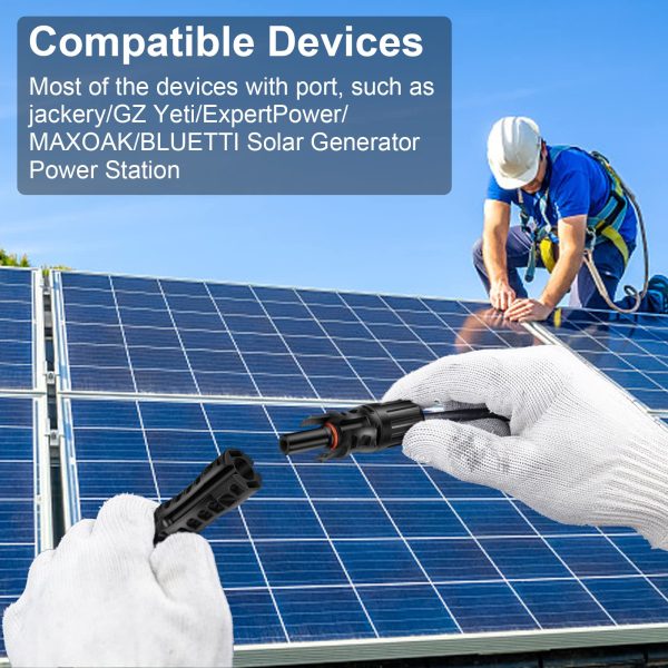 Geosiry 10FT 8AWG Solar Panel Extension Cable with Female and Male Connectors, Solar Extension Cable for Solar Panels, Charge Controllers (10FT) - Image 5