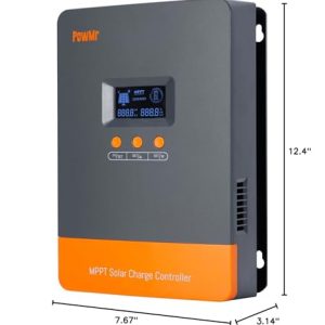 PowMr 100A MPPT Solar Charge Controller, 12V 24V 36V 48V Auto, Solar Controller PV Input Max 160V, Supports up to 12 Parallel Connections, Fit for AGM, Gel, FLD and Lithium【Update - Supports Parallel】