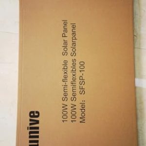 Topunive 100W 12V Flexible Solar Panel 9BB Monocrystalline Cell 12 Volt Semi-Flexible for Marine RV Trailer Boat Cabin Van Car Uneven Surfaces 12V Battery Charge