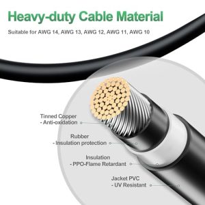 OYMSAE 30A Solar Connectors 2 Pairs - Waterproof Y Branch Parallel Adapter Cable Kit for Solar Panel