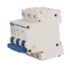 Moofey 3 Pole Miniature Circuit Breaker, RCCB AC 220/380V 63A DIN Rail Mounting Current Circuit Breaker