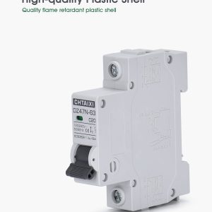 Chtaixi AC Miniature Circuit Breaker, 20 Amp 120V/240V 1 Pole DIN Rail Mount Circuit Breaker, Thermal Magnetic Trip, Solar AC Disconnect Switch MCB C20