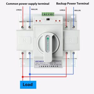 110V 63A 2P Dual Power Automatic Transfer Switch Generator Changeover Switch RV Transfer Switch 50HZ/60HZ