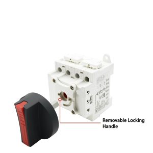 LONQ-40 Solar DC 4P 32A 1500V PV Switch-Disconnector Rotating Handle Isolator Rotary Switch 1Pcs(LONQ-40.X)
