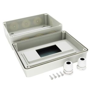 Fielect Circuit Breaker Box 8 Way Power Distribution Box Waterproof ABS Plastic Power Distribution Protection Box with Clear Lid, 7.87 x 6.10 x 3.74 Inches (200 x 155 x 95mm)