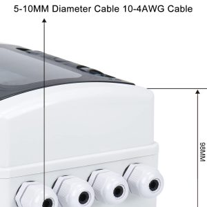 DIHOOL DC Circuit Breaker Box Cover with UV-Proof, 20 Amp Electrical Power Distribution Box 2 in 2 Out, PV Solar Disconnect Switch