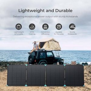 Renogy 400W Portable Solar Panel Suitcase, 23% High Efficiency Foldable Solar Charger for Power Station, Durable for Decades, with Sturdy Kickstands, IP67 Waterproof for RV Camping Off-Grid Blackouts