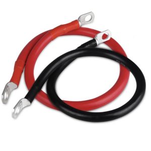 Battery Cable 6AWG 20 Inch Battery Power Inverter Cables Set with 3/8" Lugs Terminals 6Gauge x20in (1 Black & 1 Red) for Car Marine Solar ATV Lawn Mower RV Motorcycle (6AWG, 20-Inch)