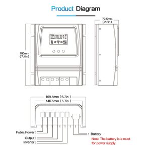 MOES Dual Power Controller 50A 5500 Watt Automatic Transfer Switch for Off Grid Solar Wind System ATS DC 12V 24V 48V AC 110V 220V.