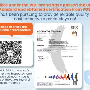 Vivi MT20UL Foldable Electric Bike 20" x3.0 Fat Tire Electric Bike with 48V 499.2WH Removable Battery, Peak 1000W, Up to 50 Miles EBike, 7-Speed, 21.7MPH, Cruise Control, SGS Certified to UL2849