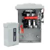 2P 30Amp 110/240V 2 Wire Fusible Heavy Duty Safety Switches，Ac Disconnect Switches Box，Quick Disconnect Safety Switch，Equipped with fuses