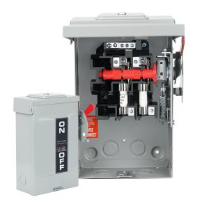 2P 30Amp 110/240V 2 Wire Fusible Heavy Duty Safety Switches，Ac Disconnect Switches Box，Quick Disconnect Safety Switch，Equipped with fuses