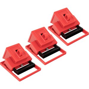 Circuit Breaker Lockout Device, 3 Pack, 480/600 Volt, Clamp-on Breaker Lock Out Device