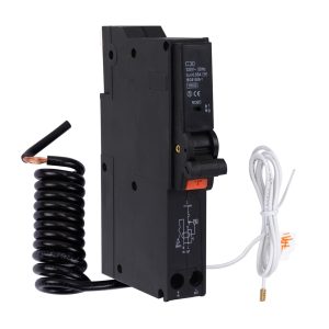 120V 30A RCBO, Residual Current Circuit Breaker with Overload and Leakage Protection, 10kA, 30mA, Double-Wire Insertion, for Home & Industrial Use, CE Certified