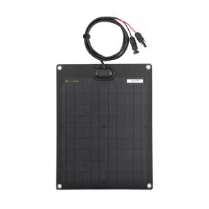 Lensunsolar 20W 12V ETFE Black Flexible Solar Panel, 18.5x12in, Ultrathin Ultra Lightweight, PERC Mono High Efficiency Solar Cells, for Campers, RVs, Boats,Camping, Tent